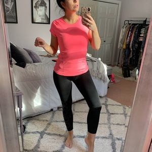 Bright hot pink work out tee